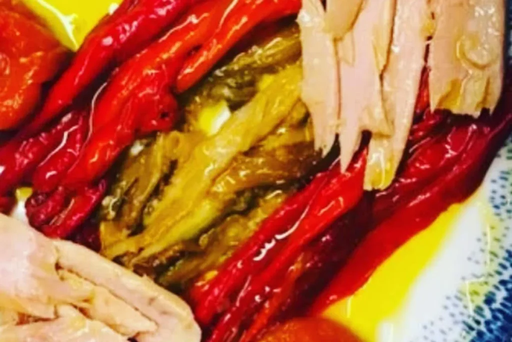 Ensalada de verduras asadas con ventresca