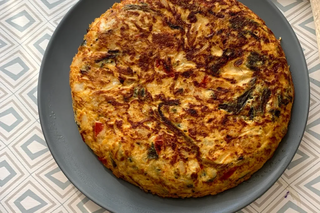 Tortilla de judías verdes y coliflor